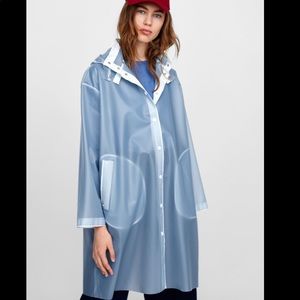 Zara Transparent raincoat NWT